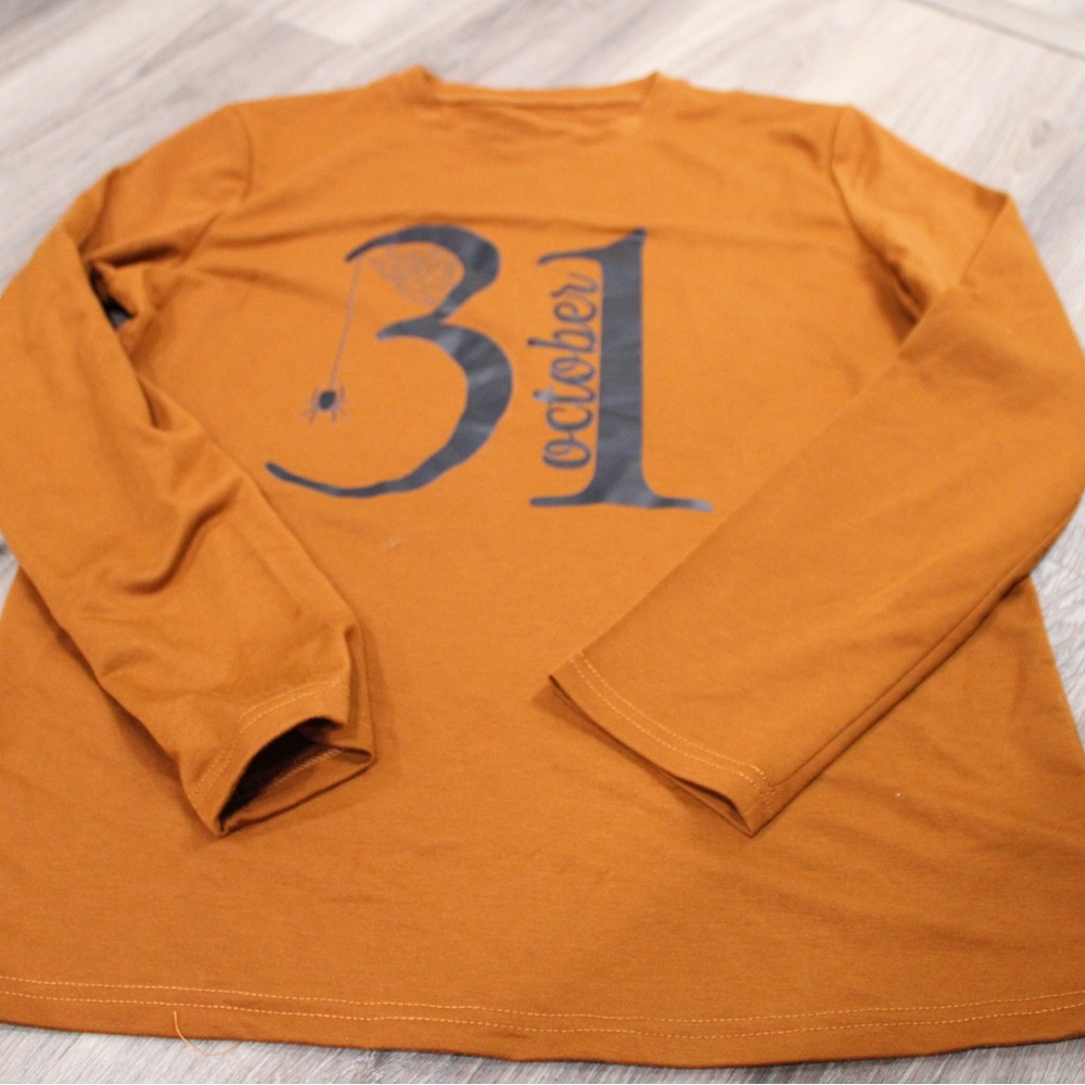 October 31 Graphic Long Sleeve Tee - Brown